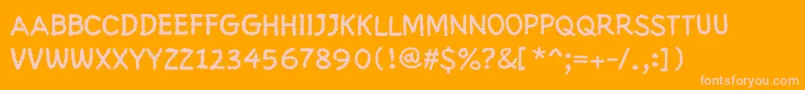 Chalkolate Font – Pink Fonts on Orange Background
