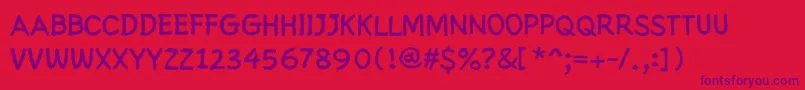 Chalkolate Font – Purple Fonts on Red Background