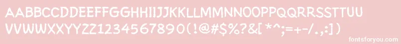 Chalkolate Font – White Fonts on Pink Background