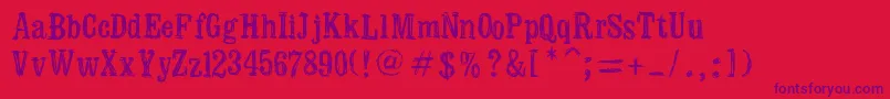 Manero Font – Purple Fonts on Red Background