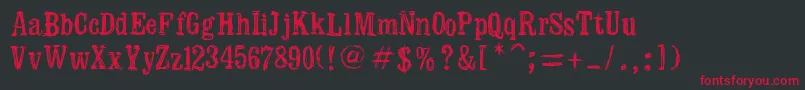 Manero Font – Red Fonts on Black Background