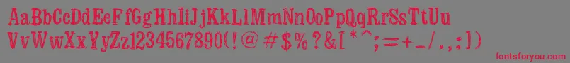 Manero-Schriftart – Rote Schriften auf grauem Hintergrund
