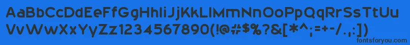 フォント20thCenturyFont – 黒い文字の青い背景