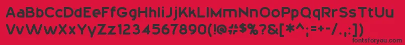 20thCenturyFont Font – Black Fonts on Red Background
