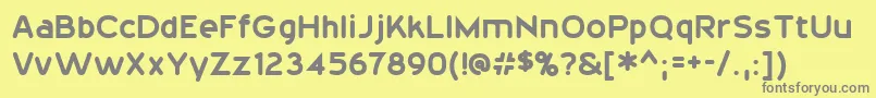 20thCenturyFont Font – Gray Fonts on Yellow Background
