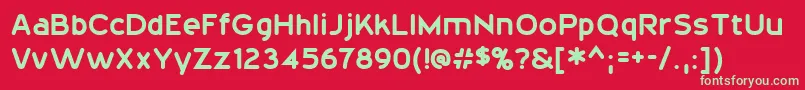 20thCenturyFont Font – Green Fonts on Red Background