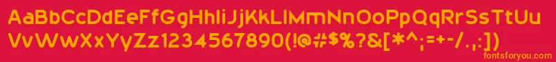 Fonte 20thCenturyFont – fontes laranjas em um fundo vermelho