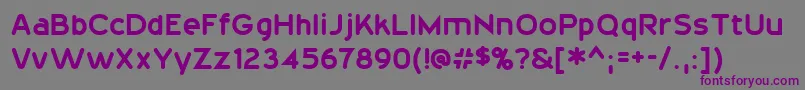 フォント20thCenturyFont – 紫色のフォント、灰色の背景