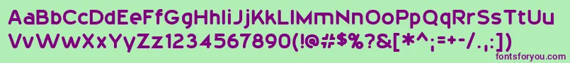 20thCenturyFont-fontti – violetit fontit vihreällä taustalla