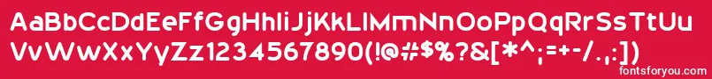 20thCenturyFont Font – White Fonts on Red Background