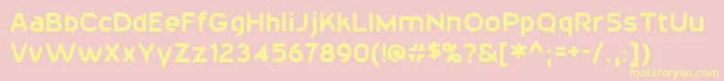 フォント20thCenturyFont – 黄色のフォント、ピンクの背景