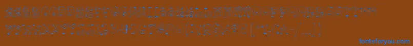 Шрифт BangLetPlain – синие шрифты на коричневом фоне