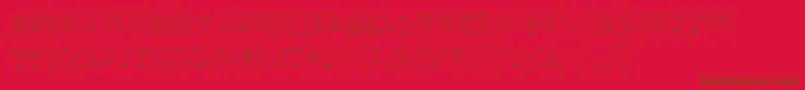 BangLetPlain Font – Brown Fonts on Red Background