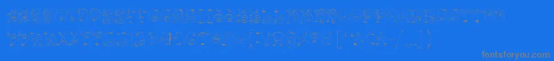 BangLetPlain-Schriftart – Graue Schriften auf blauem Hintergrund