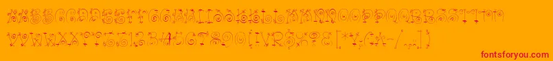 BangLetPlain Font – Red Fonts on Orange Background