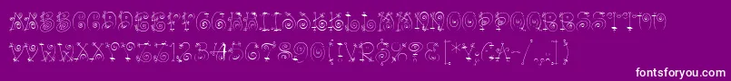BangLetPlain Font – White Fonts on Purple Background