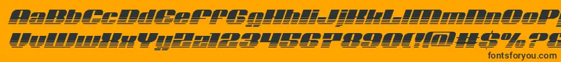 フォントNolocontendrehalfital – 黒い文字のオレンジの背景