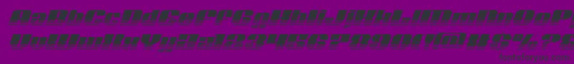 フォントNolocontendrehalfital – 紫の背景に黒い文字