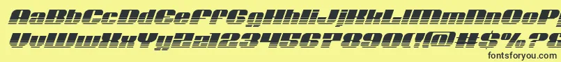 フォントNolocontendrehalfital – 黒い文字の黄色い背景