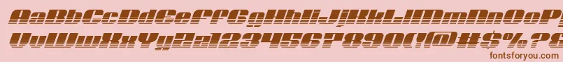 Шрифт Nolocontendrehalfital – коричневые шрифты на розовом фоне