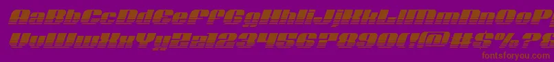 フォントNolocontendrehalfital – 紫色の背景に茶色のフォント