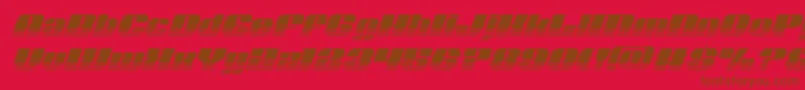 Nolocontendrehalfital-fontti – ruskeat fontit punaisella taustalla