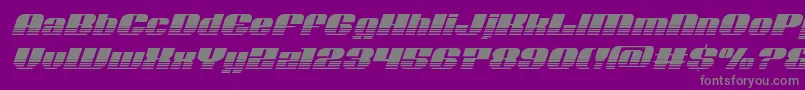 Nolocontendrehalfital-fontti – harmaat kirjasimet violetilla taustalla