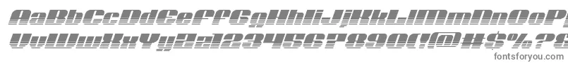 Nolocontendrehalfital-fontti – harmaat kirjasimet valkoisella taustalla