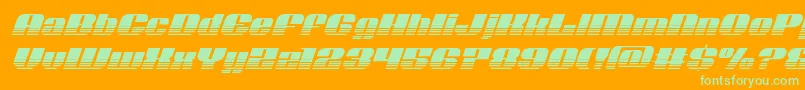 Nolocontendrehalfital Font – Green Fonts on Orange Background