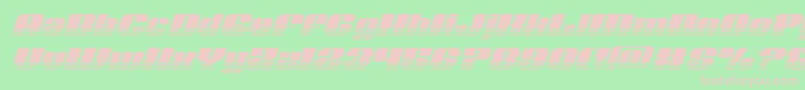 フォントNolocontendrehalfital – 緑の背景にピンクのフォント