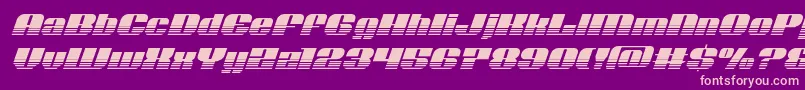 フォントNolocontendrehalfital – 紫の背景にピンクのフォント