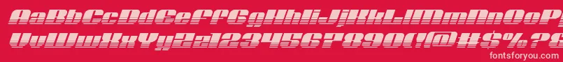 フォントNolocontendrehalfital – 赤い背景にピンクのフォント