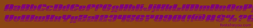 Nolocontendrehalfital Font – Purple Fonts on Brown Background