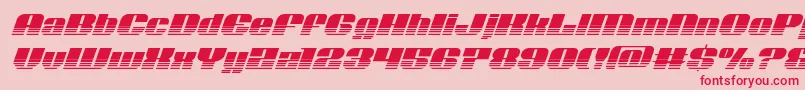 フォントNolocontendrehalfital – ピンクの背景に赤い文字