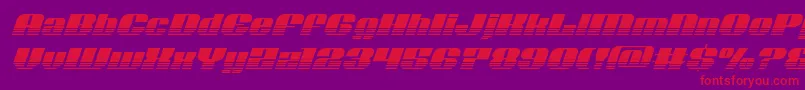 Nolocontendrehalfital-fontti – punaiset fontit violetilla taustalla