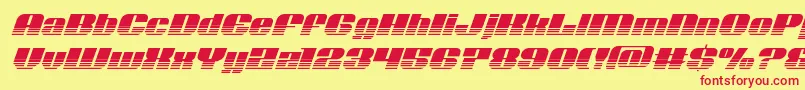 Nolocontendrehalfital-fontti – punaiset fontit keltaisella taustalla