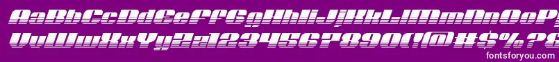 Nolocontendrehalfital-fontti – valkoiset fontit violetilla taustalla