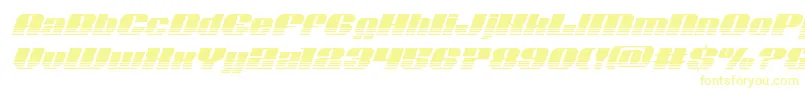 Nolocontendrehalfital-fontti – keltaiset fontit valkoisella taustalla