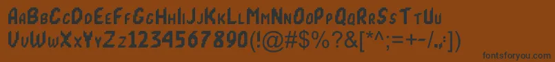 Więcej informacji o czcionce Mk1 Czcionka Mk1 – czarne czcionki na brązowym tle