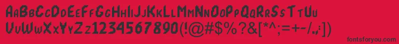 Mk1 Font – Black Fonts on Red Background
