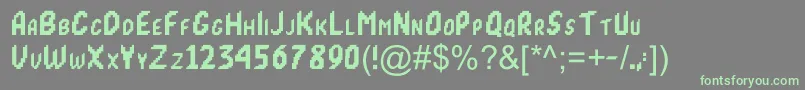 Mk1 Font – Green Fonts on Gray Background