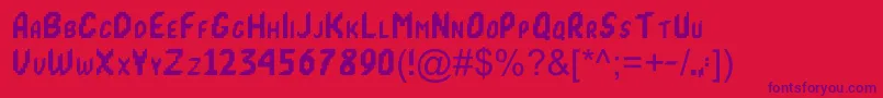 Mk1-Schriftart – Violette Schriften auf rotem Hintergrund