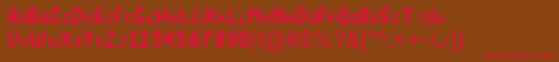 Mk1 Font – Red Fonts on Brown Background