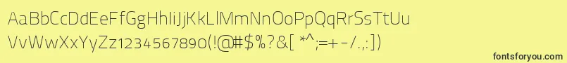 ThaitilliumImprovedRegular2 Font – Black Fonts on Yellow Background