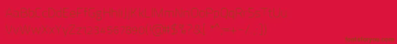 ThaitilliumImprovedRegular2 Font – Brown Fonts on Red Background