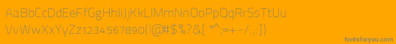 Fonte ThaitilliumImprovedRegular2 – fontes cinzas em um fundo laranja