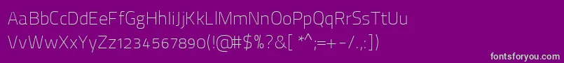 Czcionka ThaitilliumImprovedRegular2 – zielone czcionki na fioletowym tle