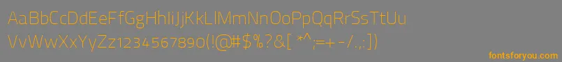 Шрифт ThaitilliumImprovedRegular2 – оранжевые шрифты на сером фоне