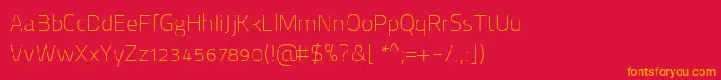 ThaitilliumImprovedRegular2 Font – Orange Fonts on Red Background