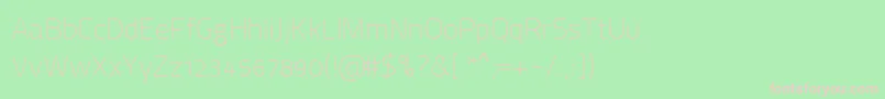 ThaitilliumImprovedRegular2 Font – Pink Fonts on Green Background